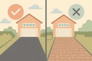 Read more about the article What are the pros and cons of tarmac driveways versus block paving?